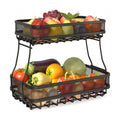 Adivo black 2-tier fruit and vegetable basket