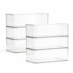 Viviendo clear PET decorative storage boxes 6 pack main image