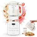 Livatro 1500 ml beige nut milk maker with ingredients and drink