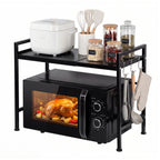 Adivo black 2-tier microwave oven rack