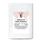 Faunna white waterproof pillow protector Queen 2 Pack package image
