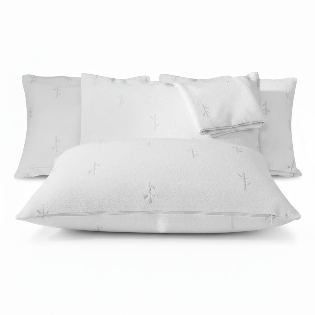 FeelAtHome Cooling Body Pillow Cover - 65% Polyester 35% Bamboo Rayon, Waterproof, Soft Zippered Pillowcase, 20x54 Inch