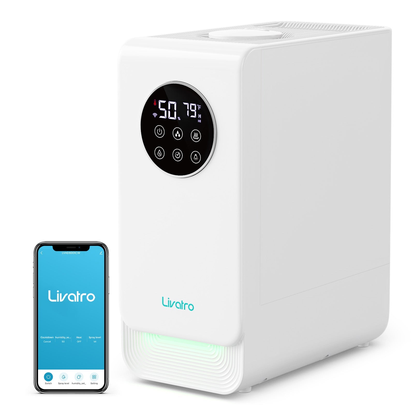 Livatro 6L Smart Warm & Cool Mist Humidifier for Bedroom