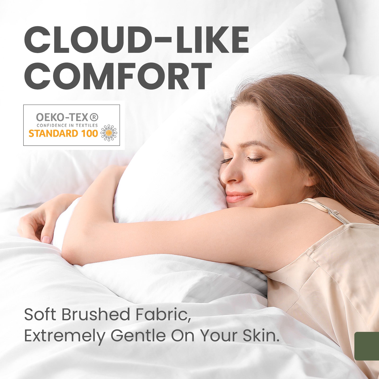 Fairpeak white pillowcase cloud-like comfort