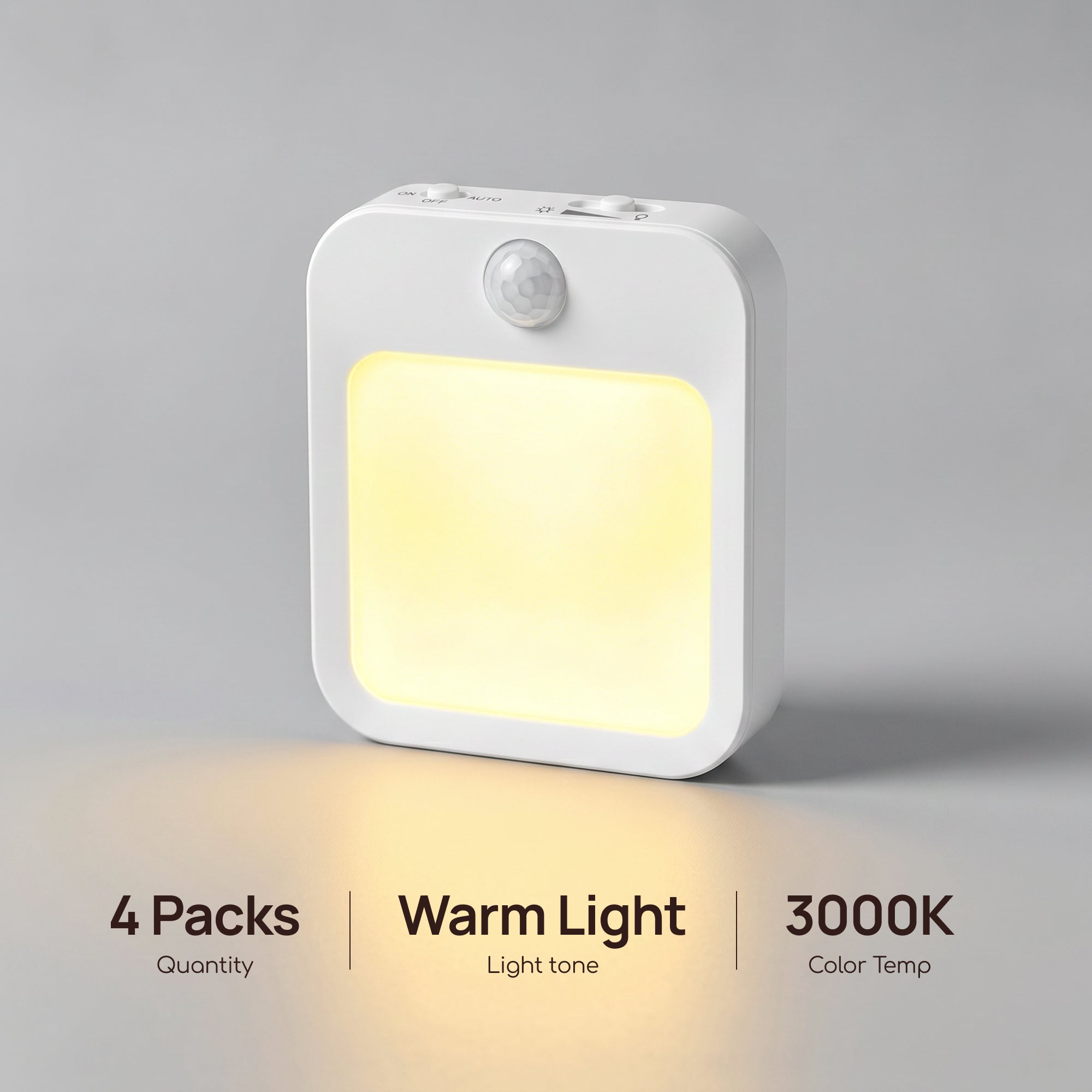 Viviendo motion sensor night lights 4 pack warm light main image