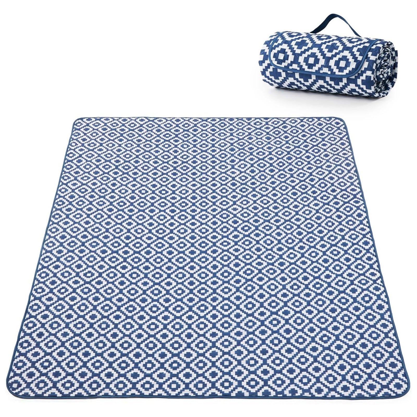 Adivo blue pixel waterproof picnic blanket