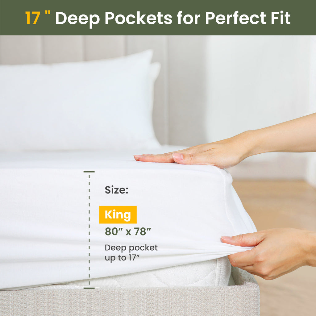 Fairpeak mattress protector 17 inch deep pocket fit
