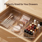 Viviendo clear storage boxes organized drawer layout