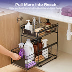 Adivo countertop organizer pull-out drawer access