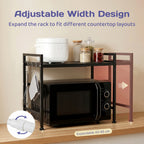Adivo microwave rack adjustable width design