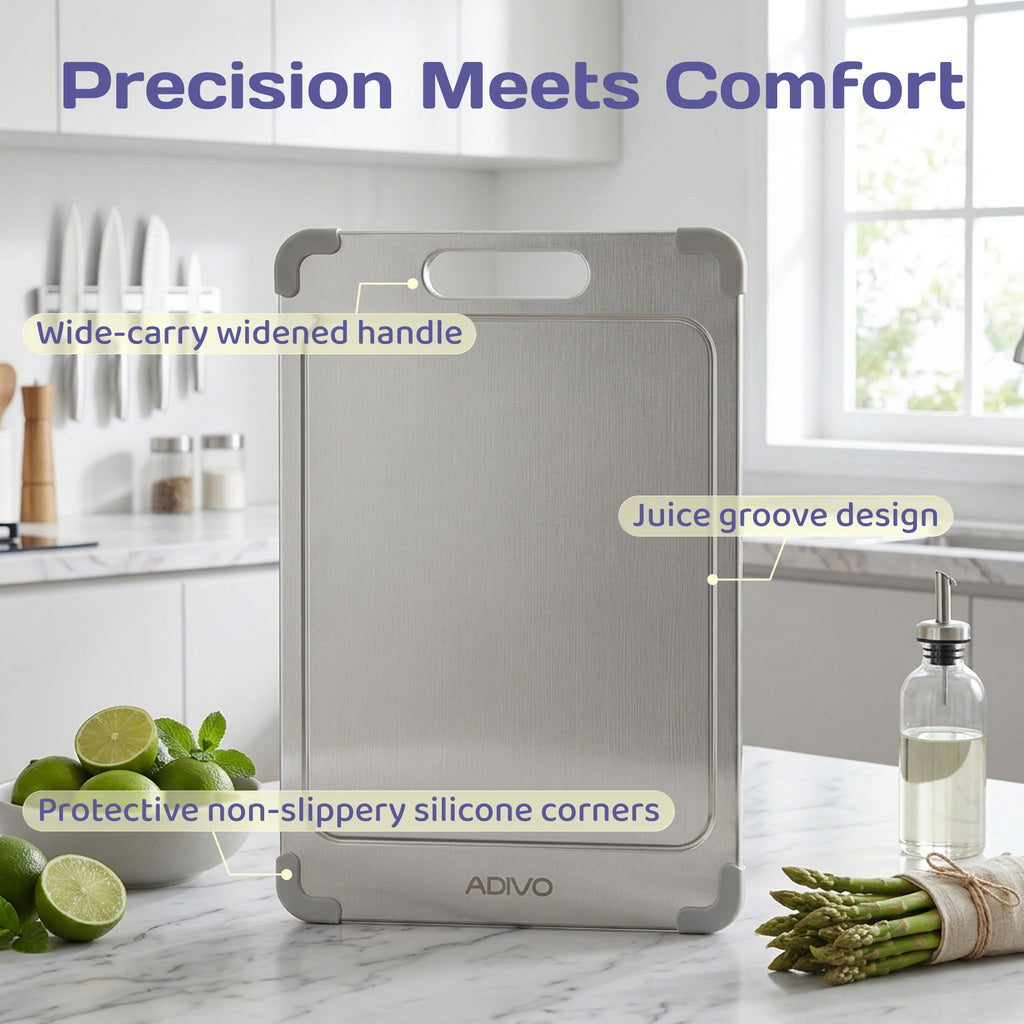Adivo titanium cutting board design details