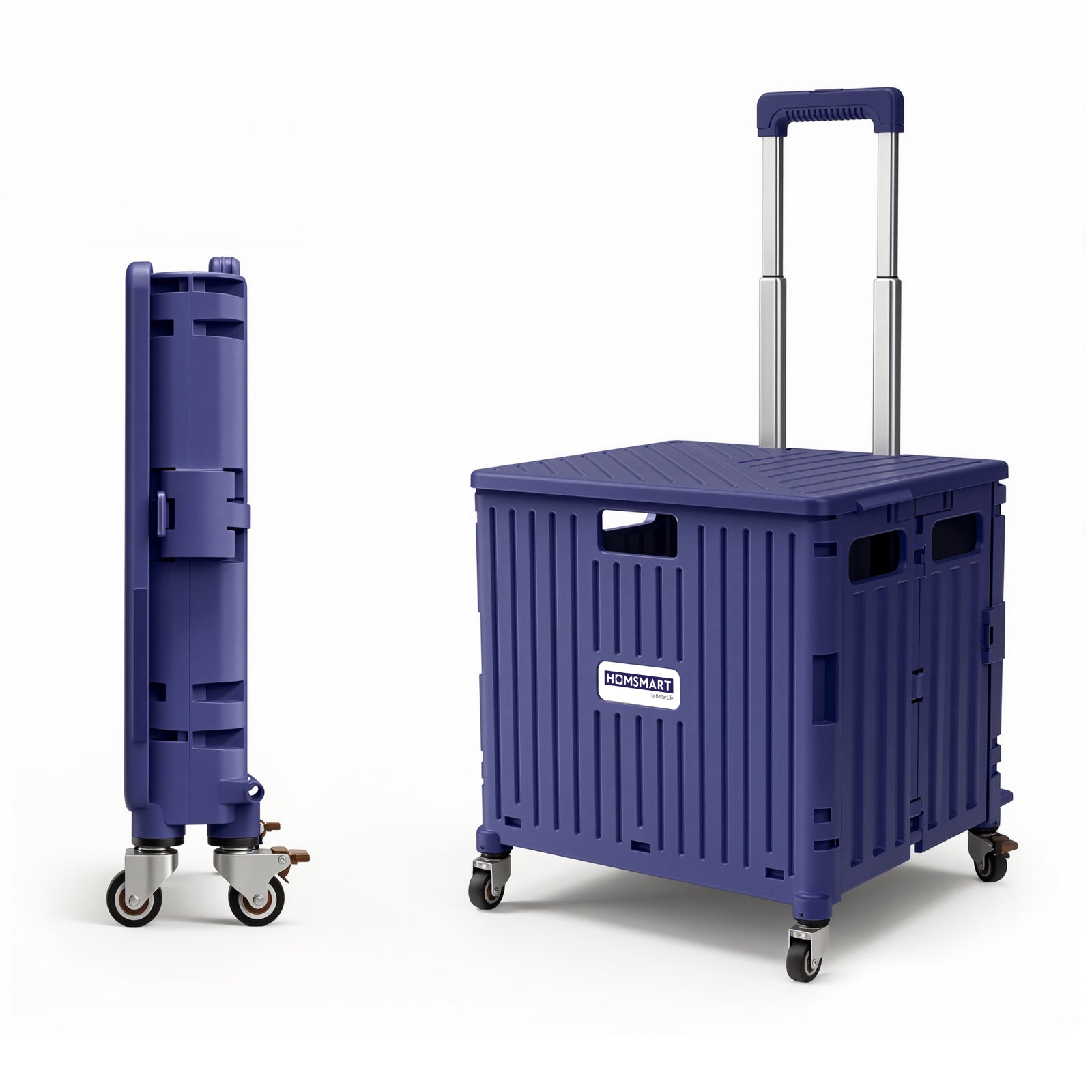 Viviendo 65L foldable shopping trolley cart Purple main image