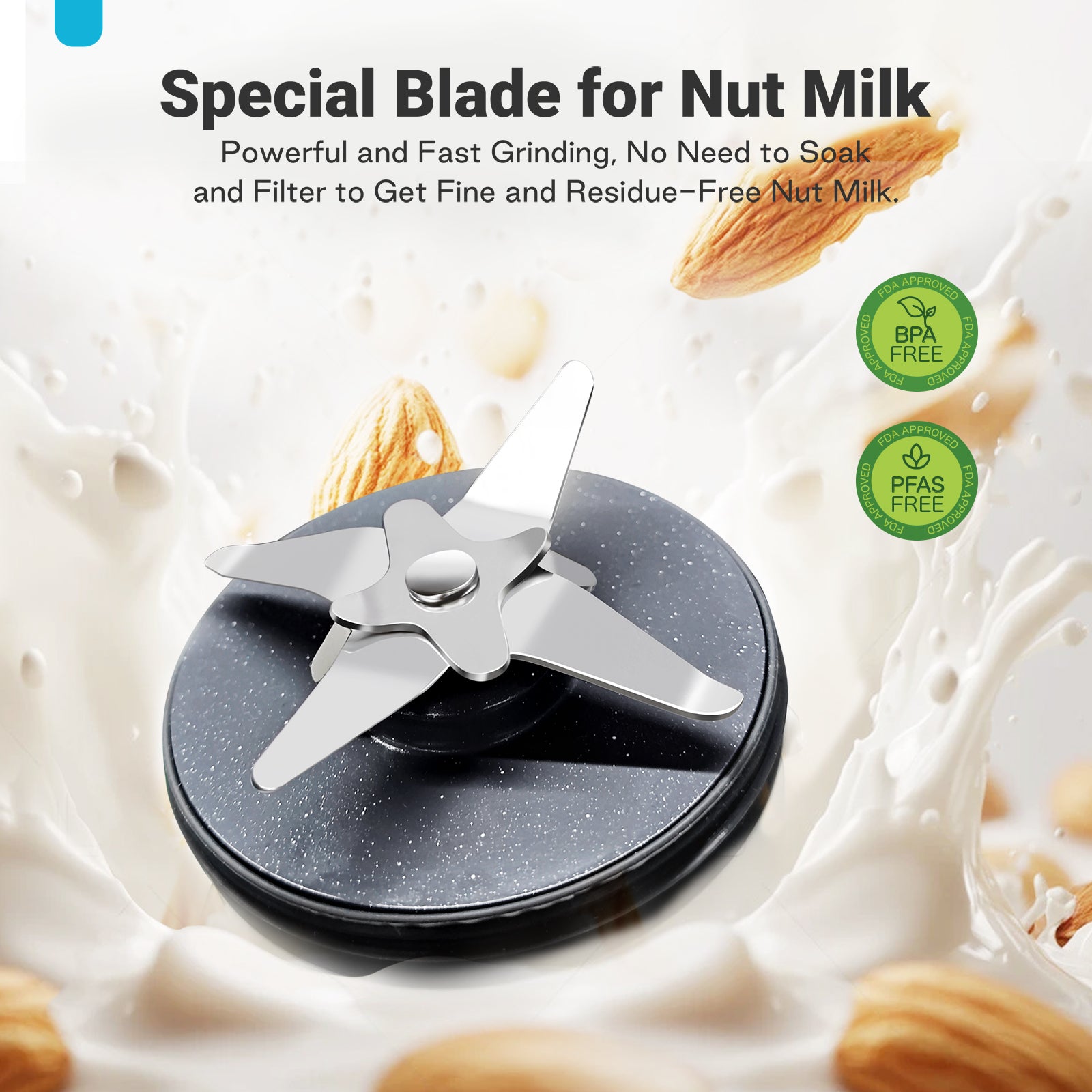 Livatro nut milk maker blade detail for nut milk