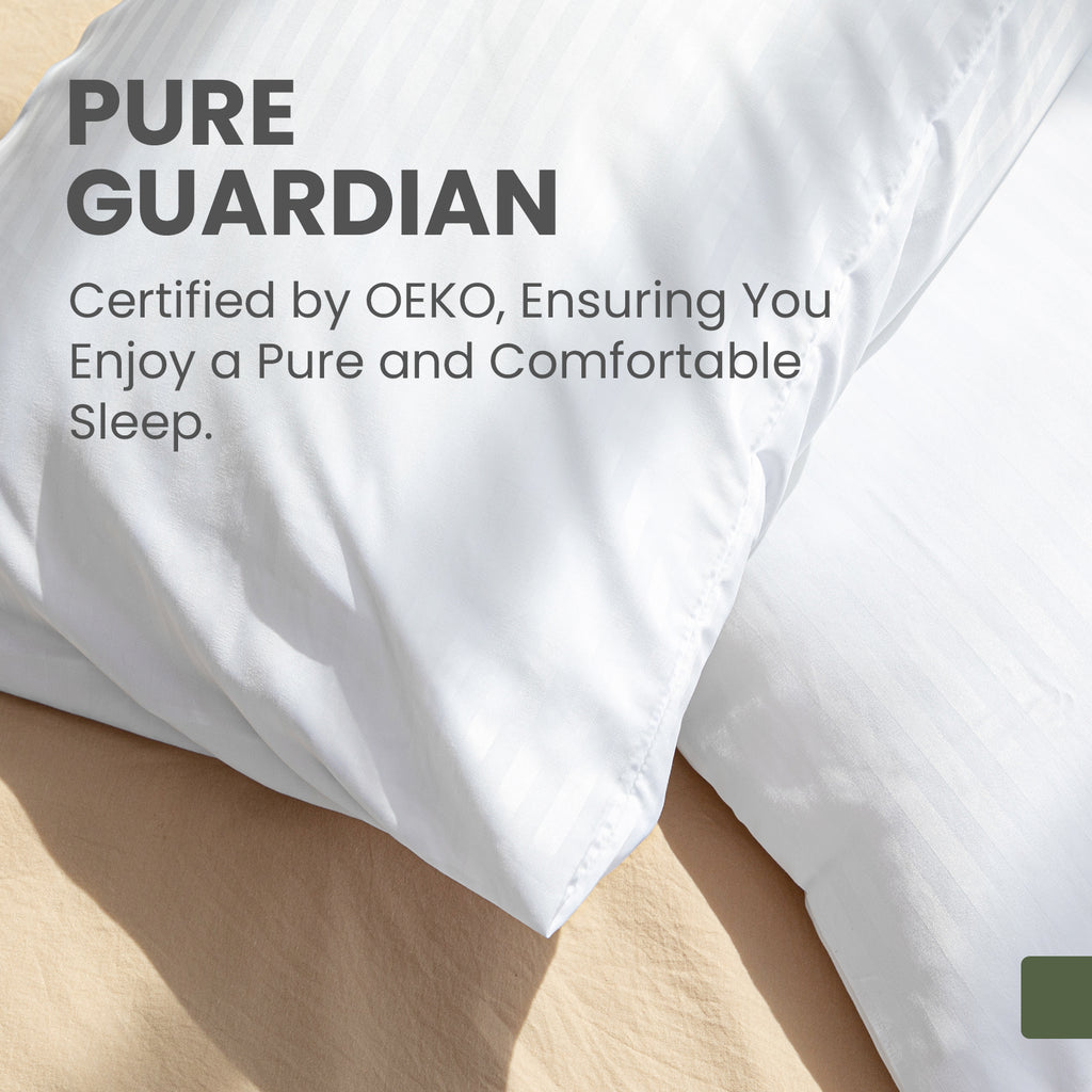 Fairpeak white pillowcase pure guardian certified by OEKO-TEX