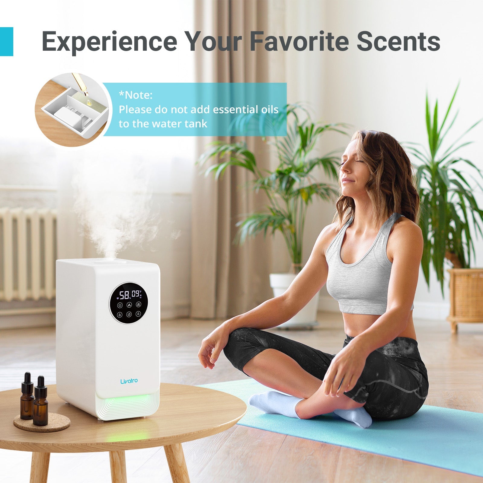 Livatro 6L Smart Warm & Cool Mist Humidifier for Bedroom