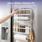 Adivo white fridge rack in a clean kitchen setting