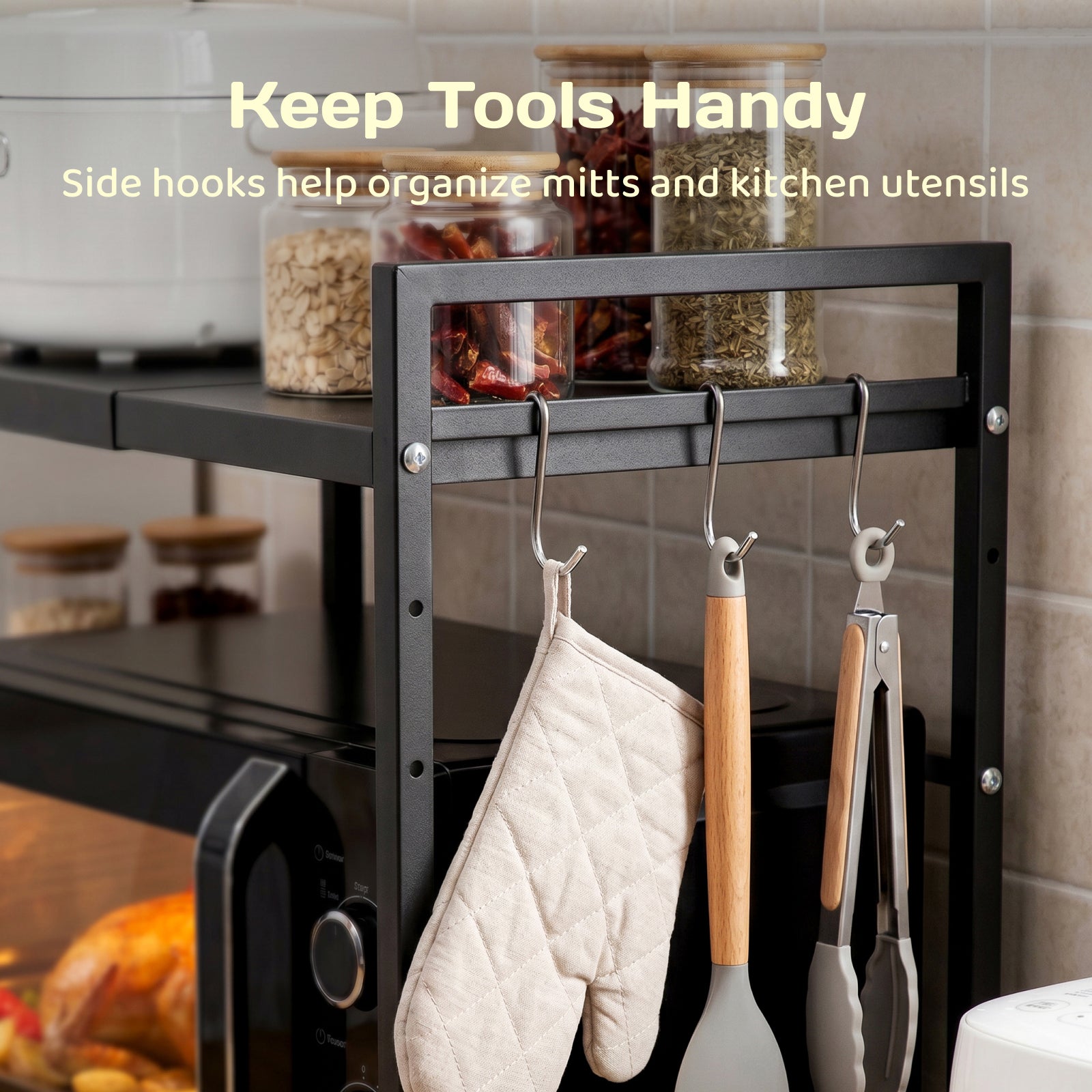 Adivo microwave rack keep tools handy