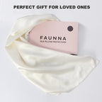 FAUNNA Luxury 100% Pure Mulberry Silk Pillowcase - 22 Momme 6A Grade with Zipper Oeko-TEX Certified