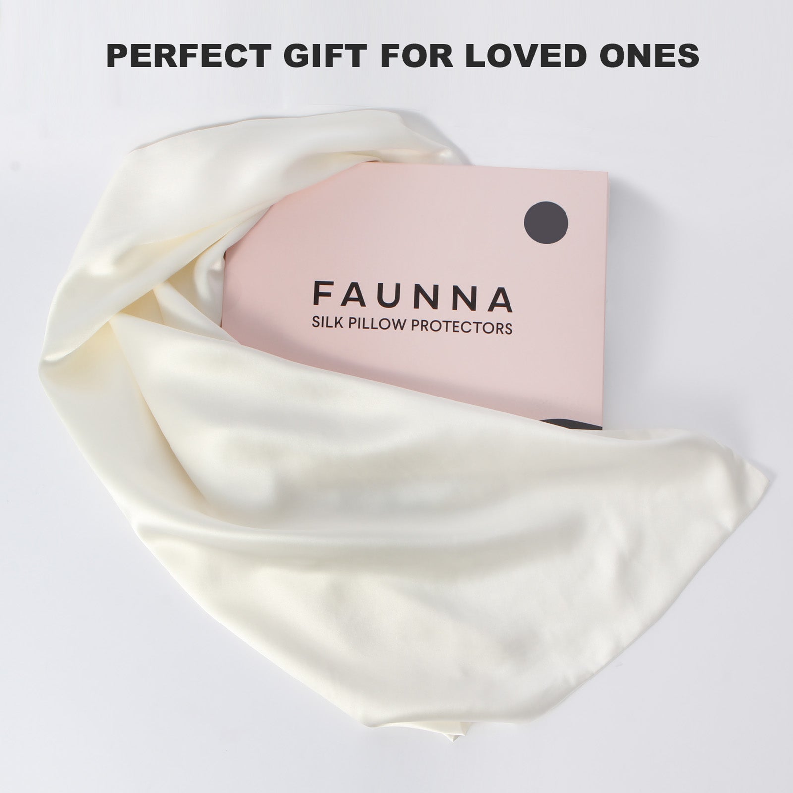 FAUNNA Luxury 100% Pure Mulberry Silk Pillowcase - 22 Momme 6A Grade with Zipper Oeko-TEX Certified