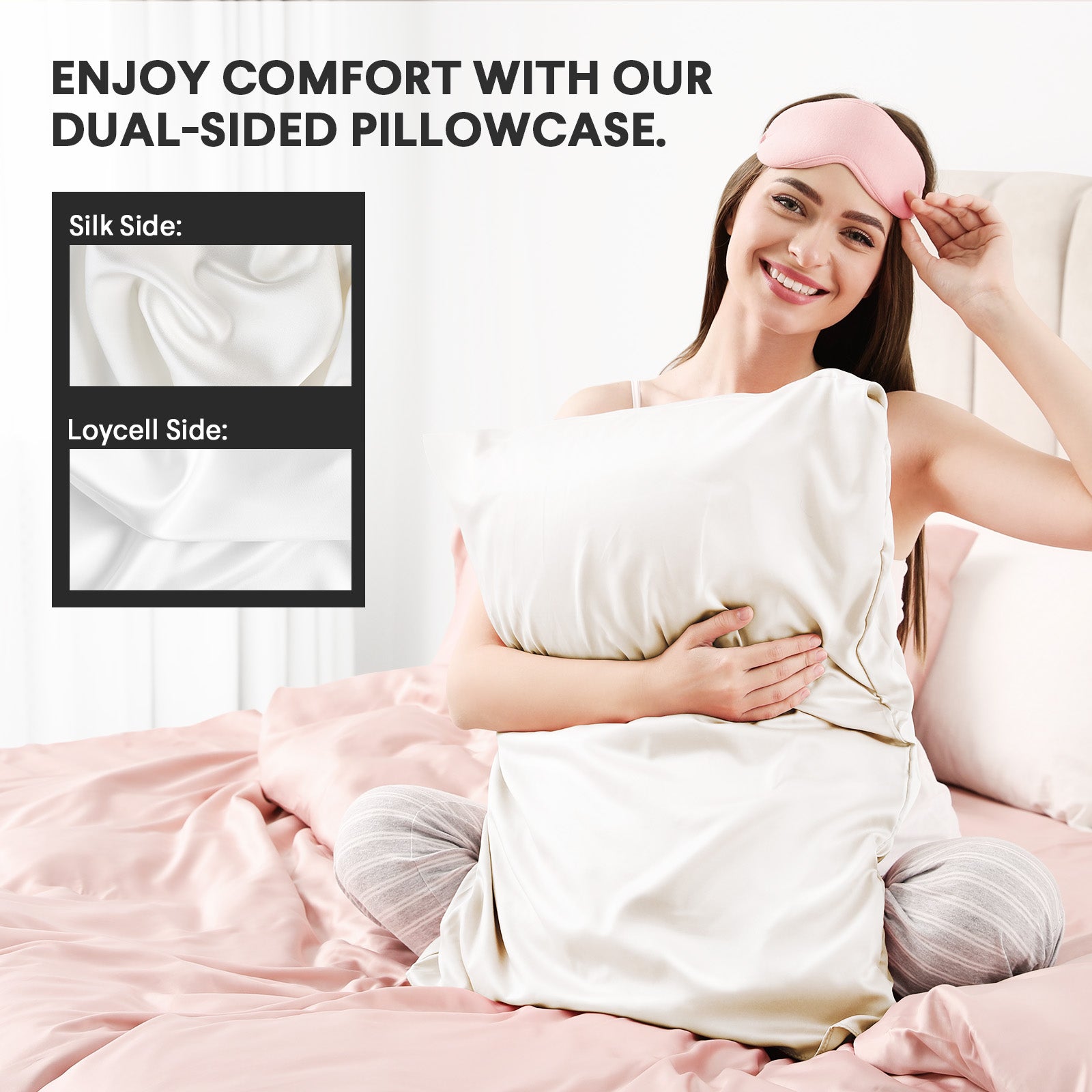 FAUNNA 100% Silk Lyocell Pillowcase King Size (1P)