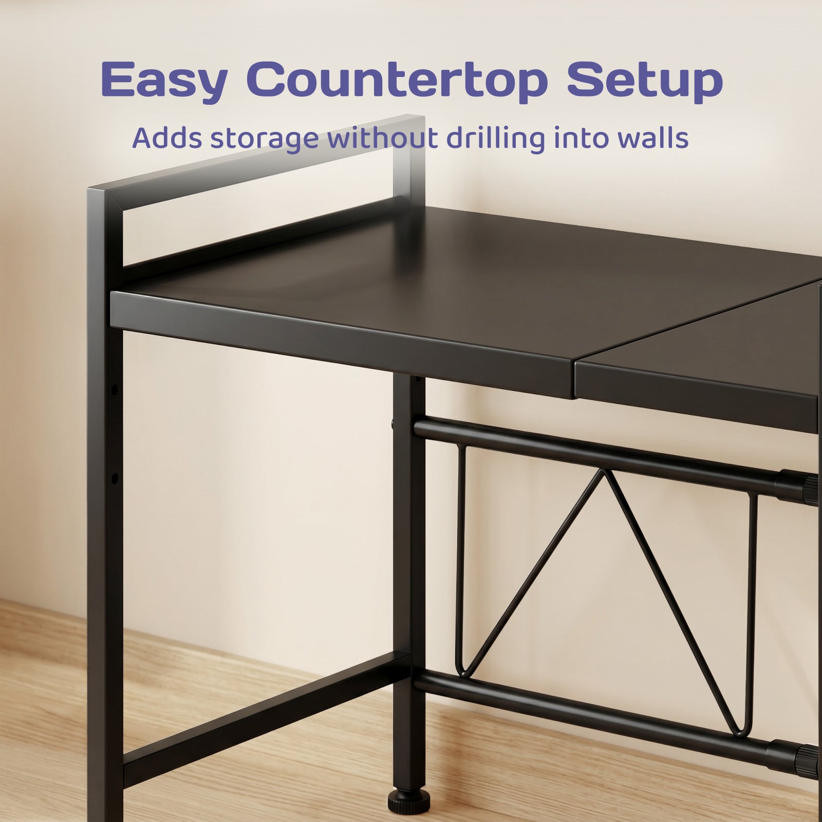 Adivo microwave rack easy countertop setup