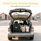 Viviendo 65L foldable shopping trolley cart folds flat for smaller storage