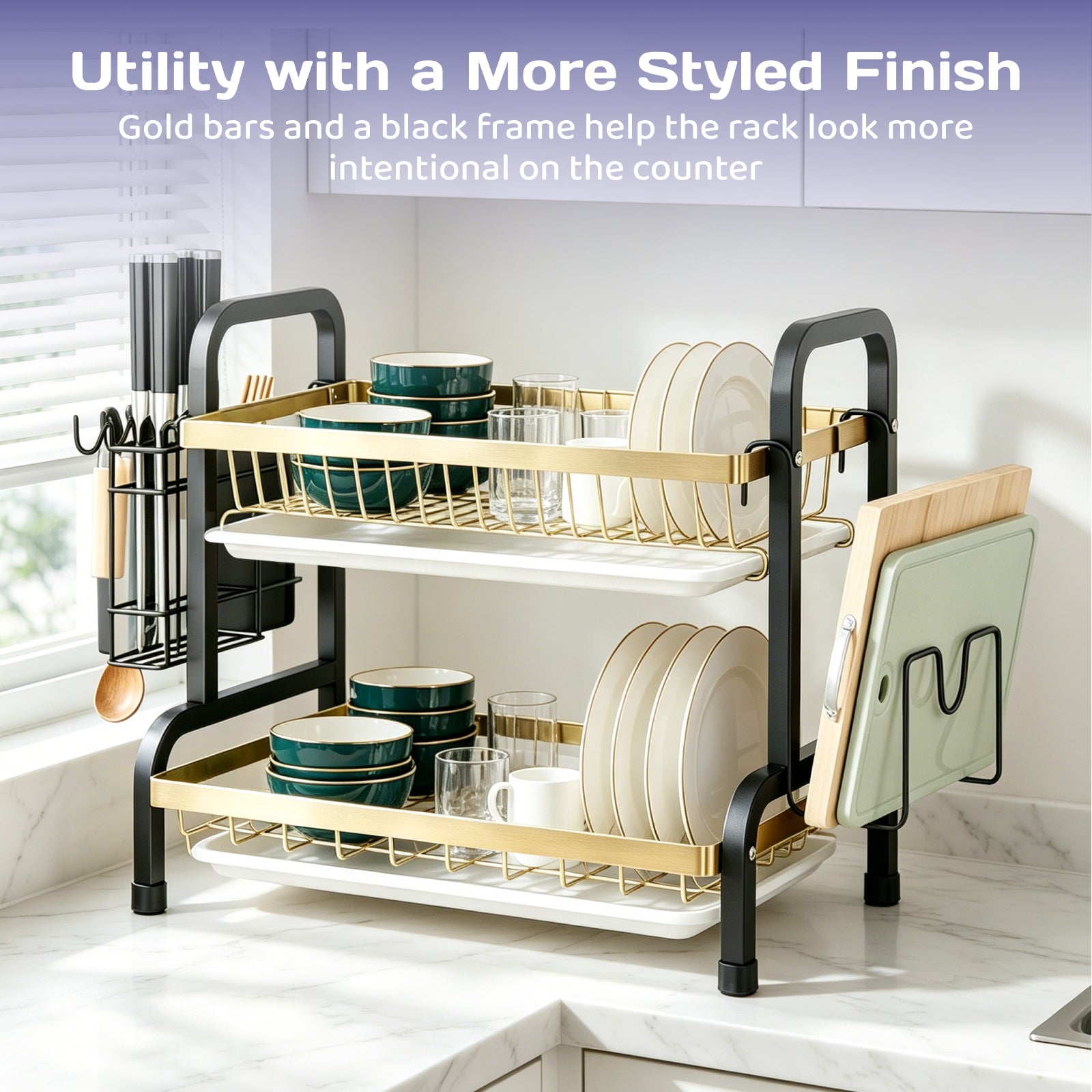 Adivo dish rack made for everyday dishware