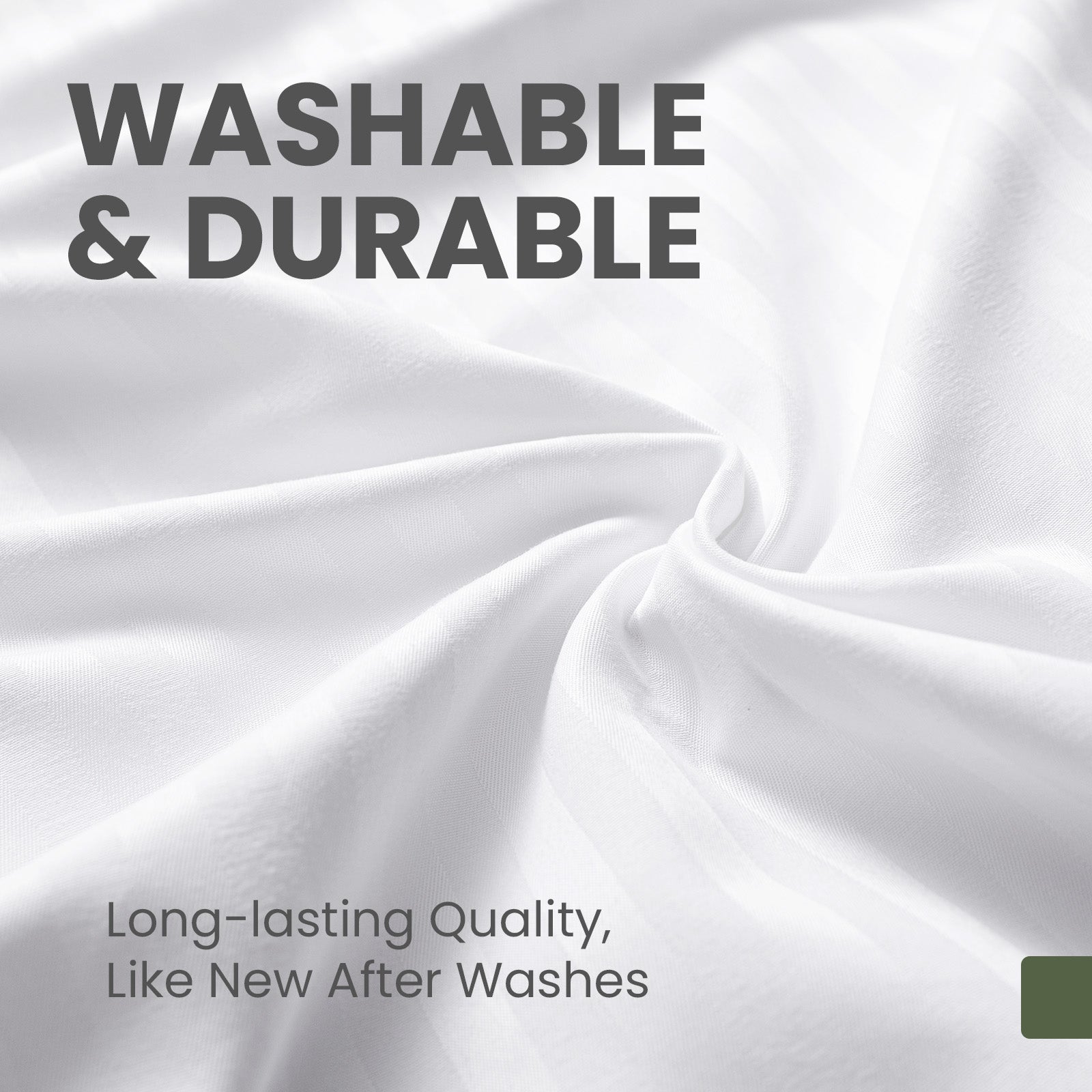 Fairpeak white pillowcase washable and durable fabric