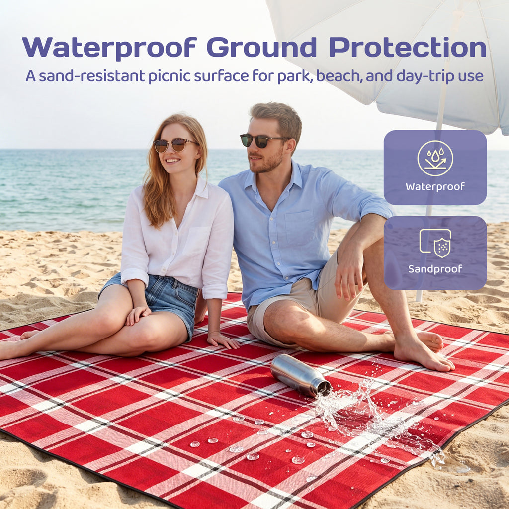 Adivo waterproof picnic blanket ground protection image