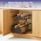 Adivo black organizer clear cabinet fit image