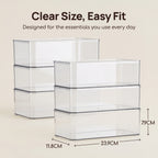 Viviendo clear storage boxes clear size and easy fit