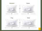 Fairpeak white pillowcase size guide standard queen king body