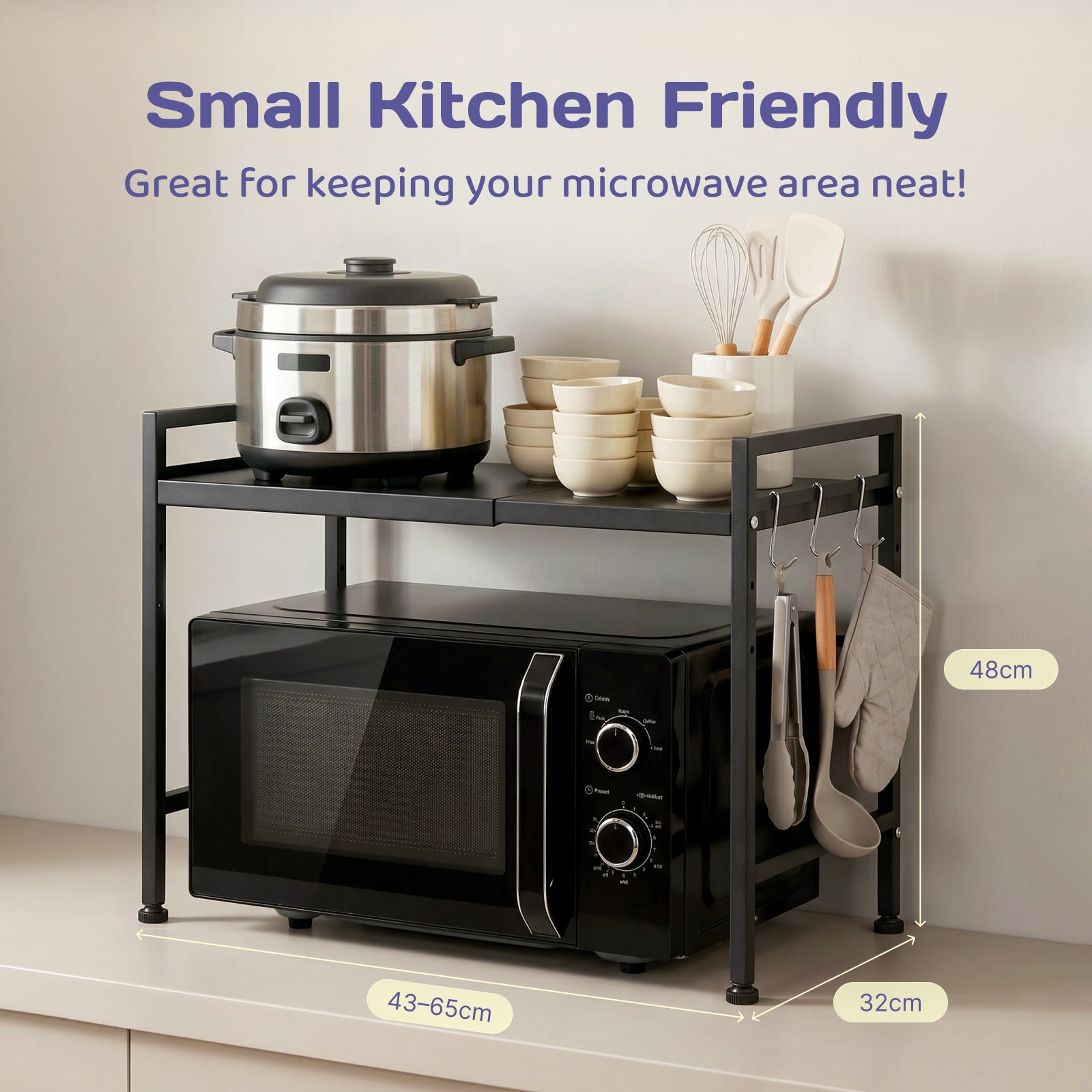 Adivo microwave rack small kitchen friendly design