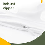 Fairpeak Waterproof Pillow Protector, Standard, Hidden Zipper, TPU Coating, Oeko-TEX Polyester, Machine Washable
