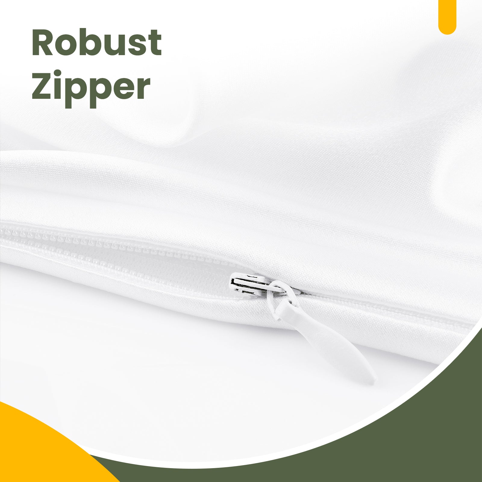 Fairpeak Waterproof Pillow Protector, Standard, Hidden Zipper, TPU Coating, Oeko-TEX Polyester, Machine Washable