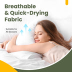 Fairpeak Waterproof Pillow Protector, Standard, Hidden Zipper, TPU Coating, Oeko-TEX Polyester, Machine Washable