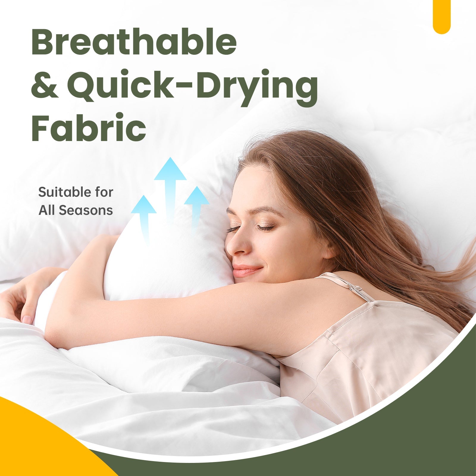 Fairpeak Waterproof Pillow Protector, Standard, Hidden Zipper, TPU Coating, Oeko-TEX Polyester, Machine Washable