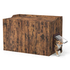 Hidden Cat Litter Box Enclosure Side Table, Waterproof Indoor Outdoor Cat Litter Box Furniture with Front Door