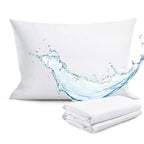 Faunna Waterproof Pillow Protector, Premium Cotton, Stain-Proof, Quiet, Breathable, White