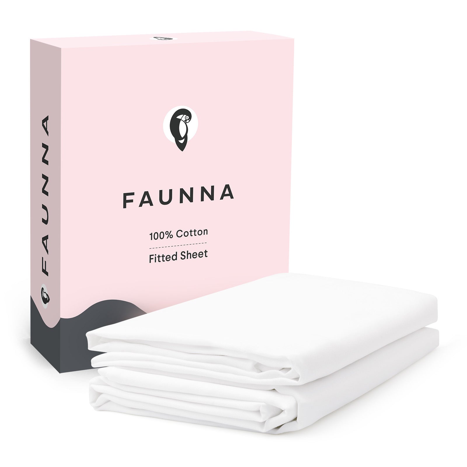 Faunna 100% 800TC Cotton Fitted Sheet, Twin Size, Deep Pocket (Fits 17" Mattress), Soft, Breathable, White, 1 Piece