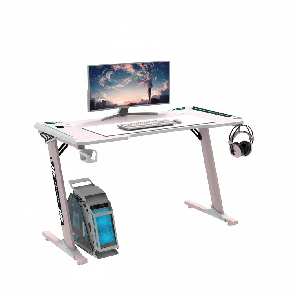 Viviendo Gaming Desk with RGB lighting