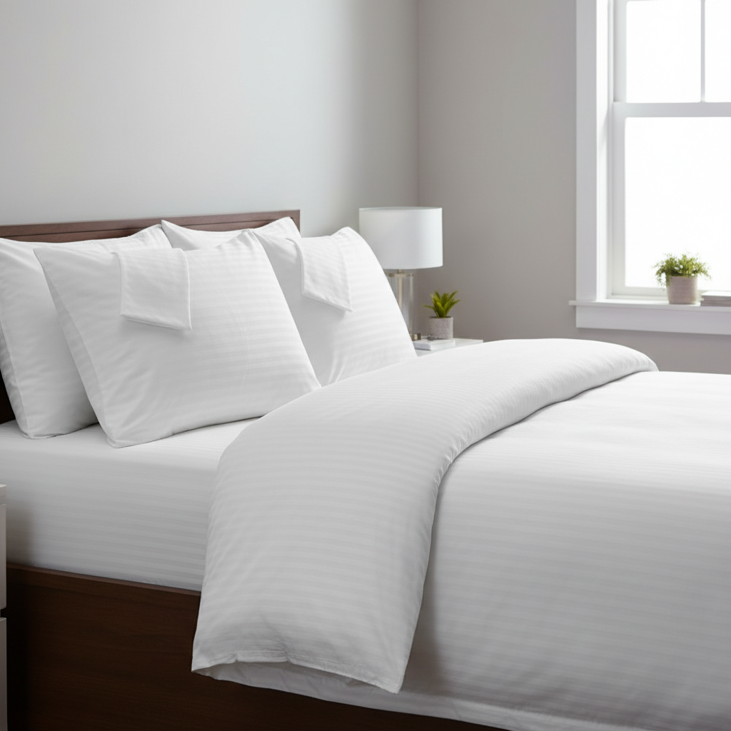 FeelAtHome Cotton Pillow Protector - 100% Waterproof Zippered Pillow Covers, Noiseless