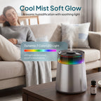 Livatro 7L Ultrasonic Cool Mist Humidifier – Top Fill, 304 Stainless Steel, 24dB Quiet, 7‑Color LED, 35H Run Time, 650 sq ft