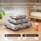 Cute Panda Vacuum Storage Bags w/ USB Air Pump (Light & Inflation), 2/5 size Reusable, Save 70% Space
