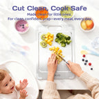 ADIVO Titanium Cutting Board, Double-Sided 100% Pure Titanium, Non-Porous Easy Clean with Juice Groove & Non-Slip Corners