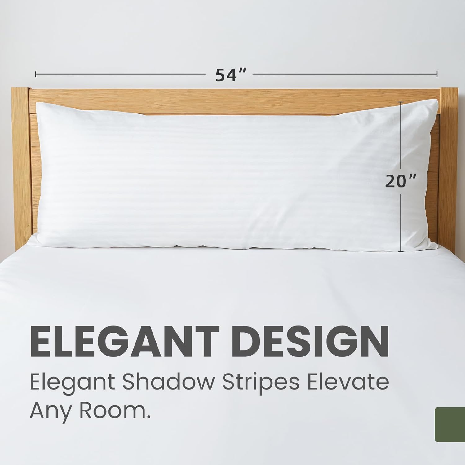 Fairpeak Pillow Protectors, Body (20x54), 2 Pack, Zippered, Oeko-TEX, Hotel-Quality, Breathable, Machine Washable