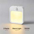 FeelAtHome Motion Sensor Night Light – 3000K Warm Light, Stepless Dimming, Dusk-to-Dawn Auto On/Off
