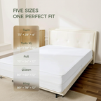FAUNNA Cotton Mattress Encasement, Zippered, Bed Bug & Dust Mite Proof, Hypoallergenic, Noiseless