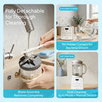 Livatro Nut Milk Maker – 50.7oz, 12-in-1 Automatic, Detachable Glass Jar, Self-Clean, 24H Delay & Keep Warm, BPA Free