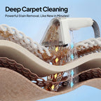 Livatro Upholstery Cleaner Machine – 16kPa Suction, 600W, 2300ml Tank, Self-Cleaning Hose, Portable Carpet & Sofa Spot Cleaner
